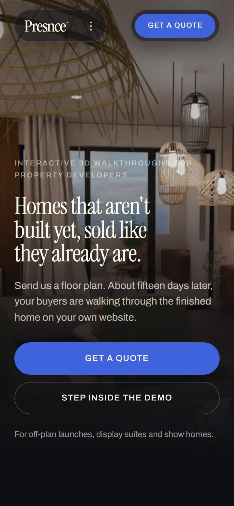 Presnce website on mobile