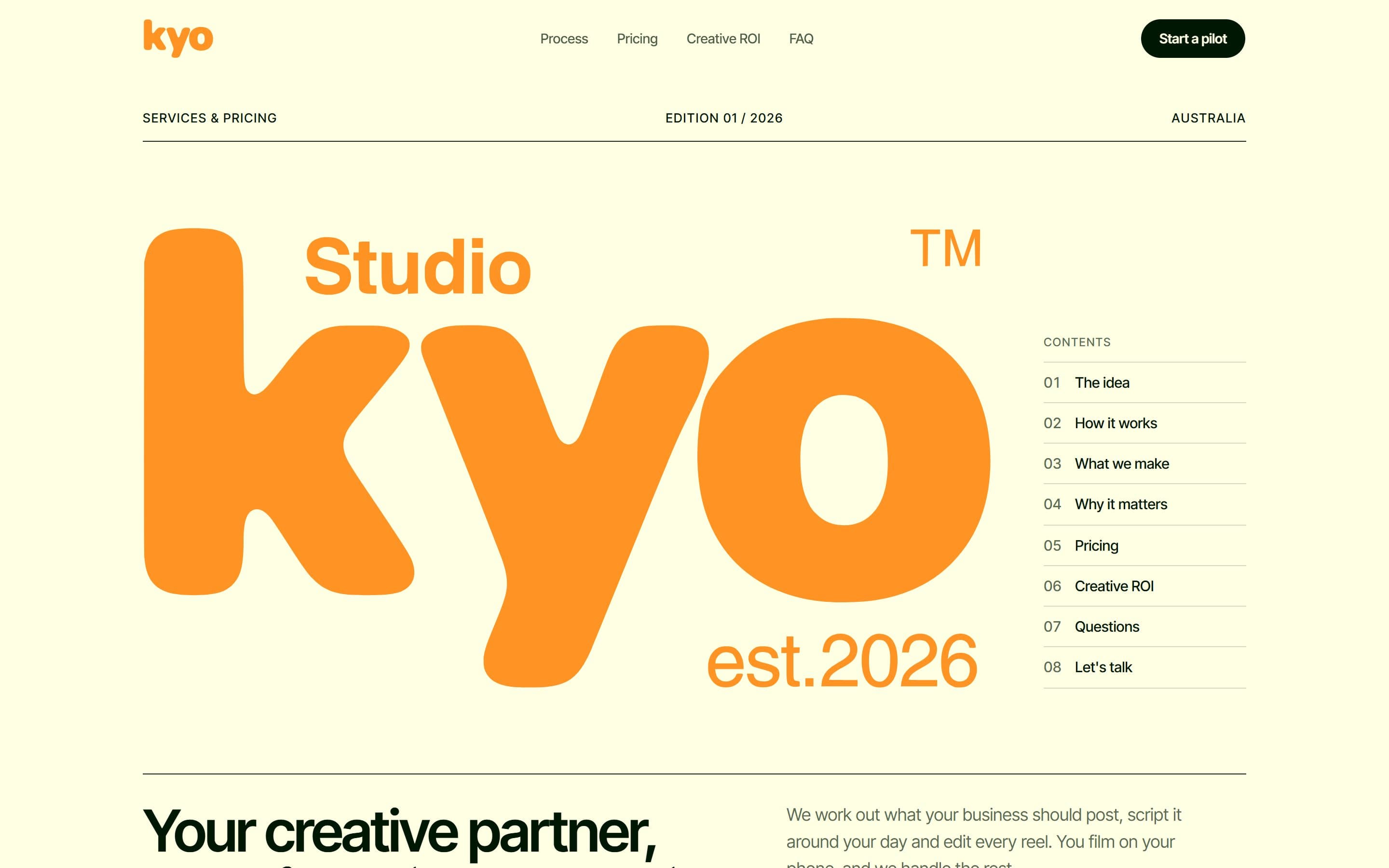 Studio Kyo website